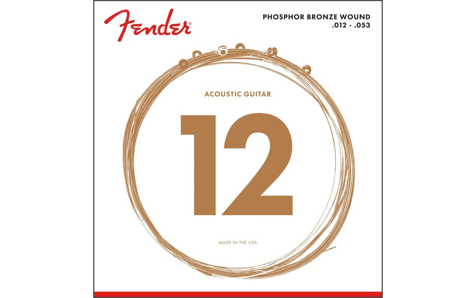 Fender 60L Струни за акустична китара 12-53, Phosphor Bronze