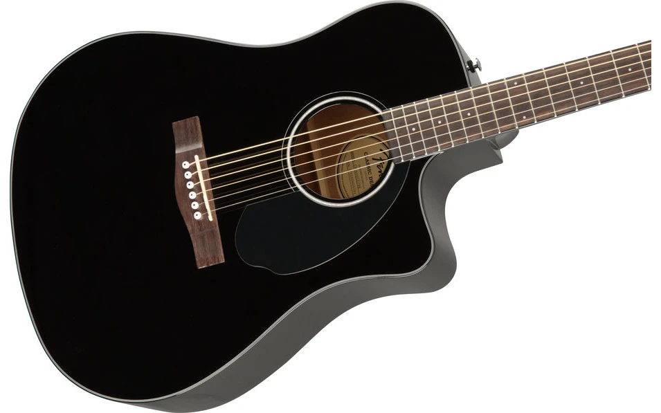 Fender CD-60SCE Dreadnought, Walnut Fingerboard, Black
