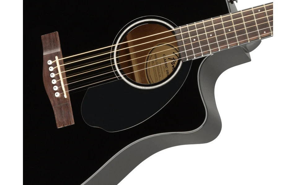 Fender CD-60SCE Dreadnought, Walnut Fingerboard, Black