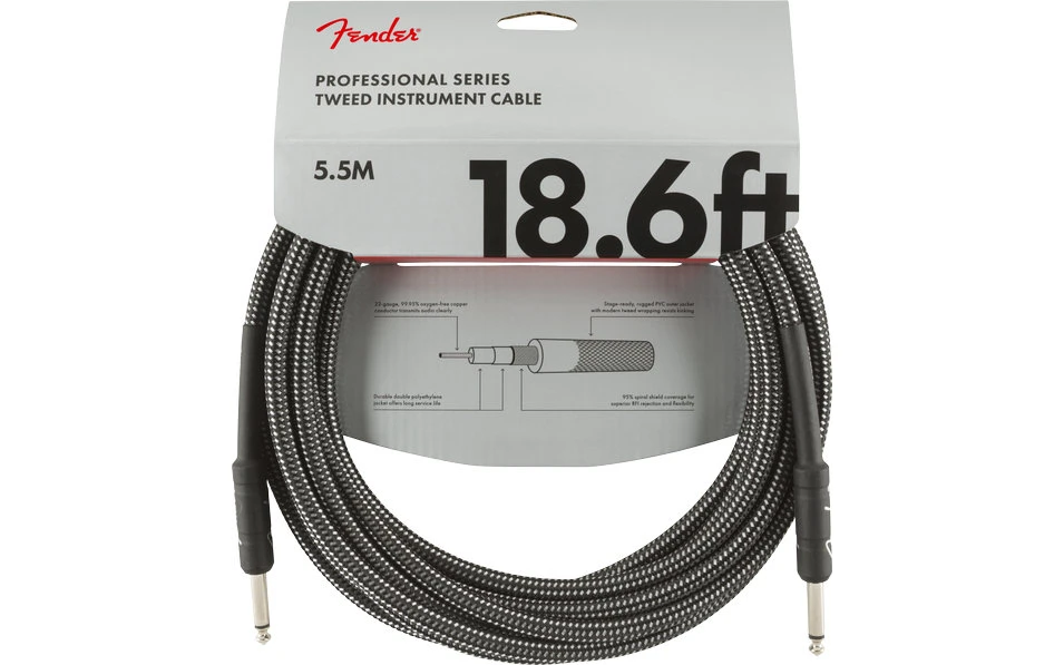 Fender PRO Gray Tweed, 6.3mm/6.3mm, 5.5m
