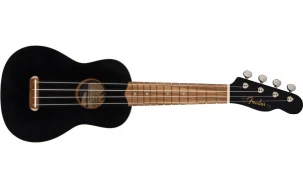 Fender Venice Soprano Uke, Walnut Fingerboard, Black
