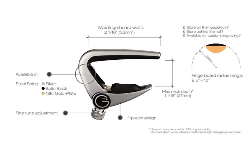 G7th Newport Steel String Silver