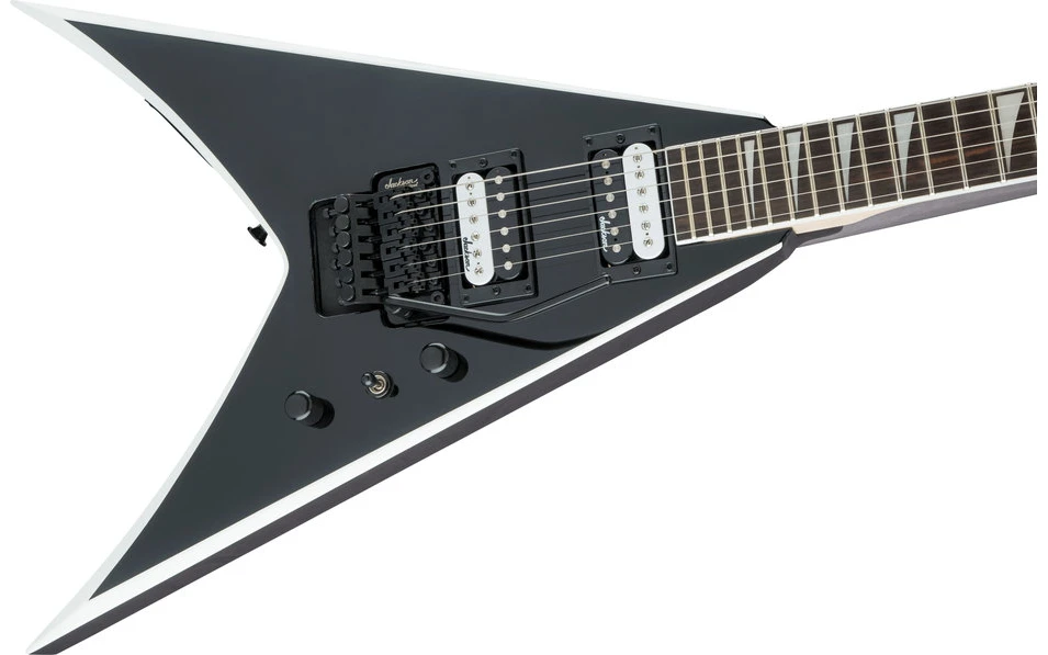 Jackson King V™ JS32, Black with White Bevels