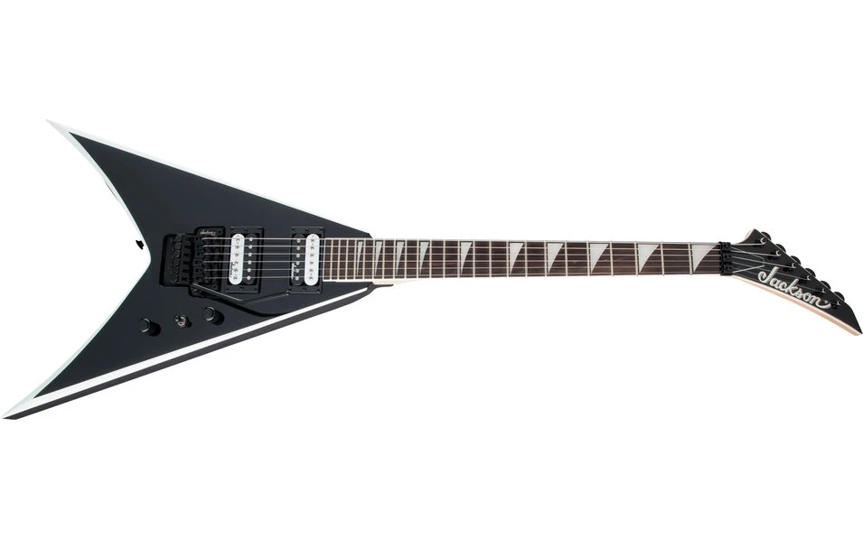 Jackson King V™ JS32, Black with White Bevels