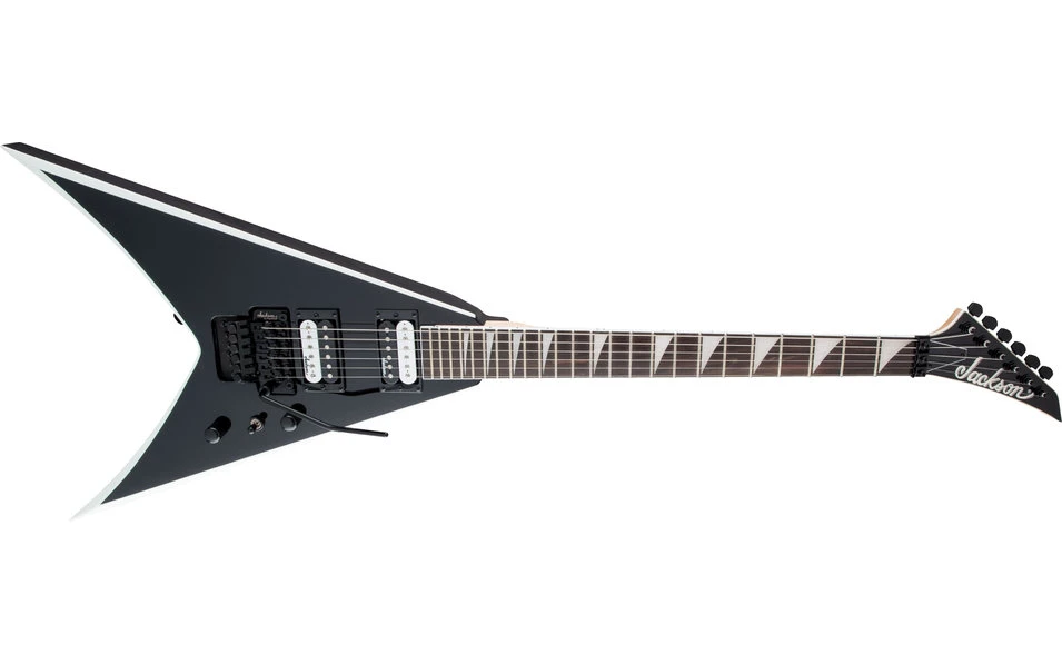 Jackson King V™ JS32, Black with White Bevels