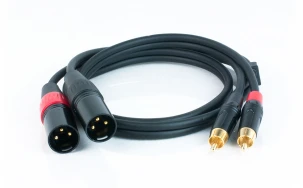 s.Cab PAC930-1, 2x XLR-M / 2x RCA, 1m