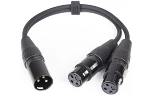 s.Cab Y100-03, XLR-F / 2x XLR-M, 0.3m