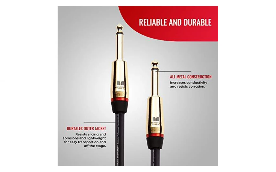 Monster Rock 1/4" 21ft - инструментален кабел - 6.4м