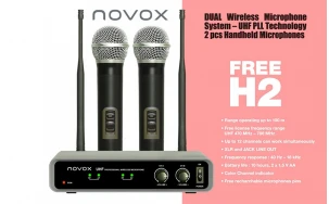 Безжичен микрофон Novox FREE H2, Двоен