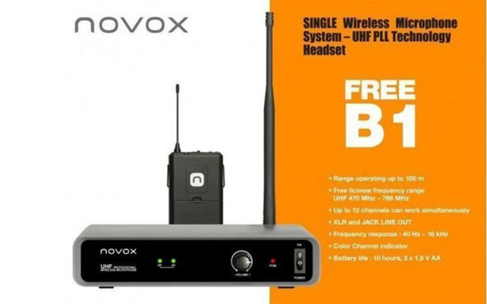 Безжичен микрофон Novox FREE B1