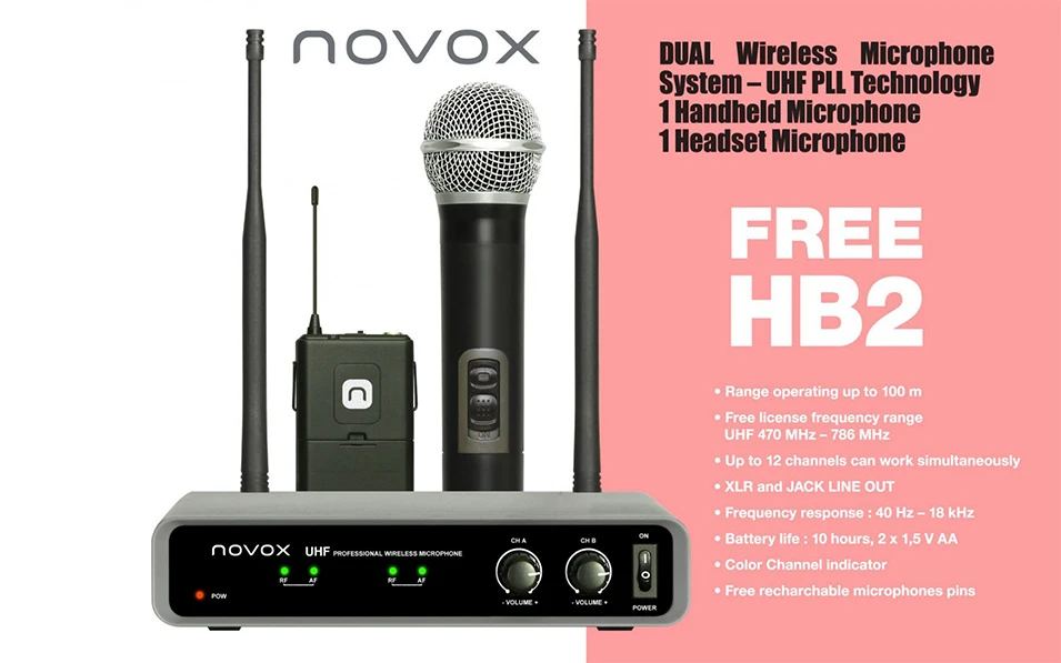 Комбинирана безжиччна система Novox FREE HB2