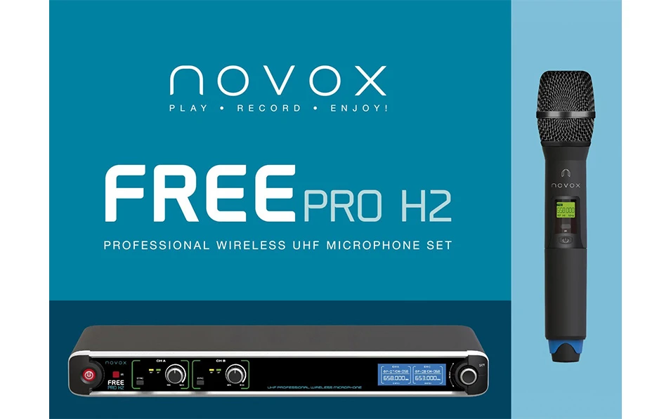 Безжичен микрофон Novox FREE PRO H2, Двоен