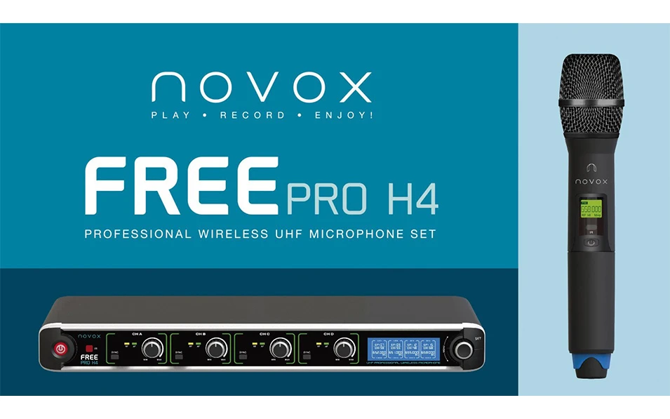 Безжичен микрофон Novox FREE PRO H4, 4 канален
