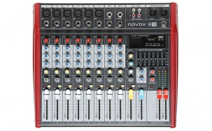 Аудио миксер Novox M10, 8 канала, Вградени ефекти, Bluetooth/MP3
