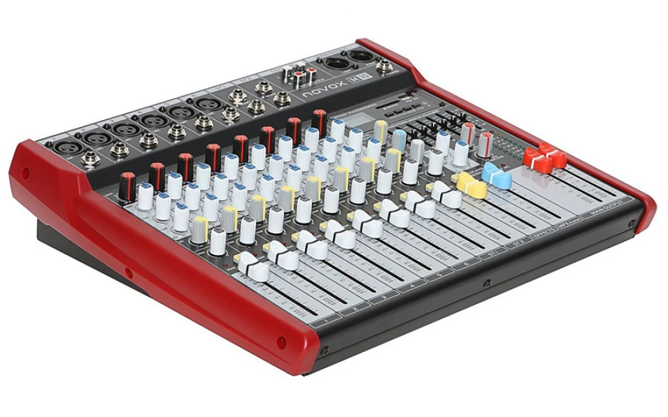 Аудио миксер Novox M10, 8 канала, Вградени ефекти, Bluetooth/MP3