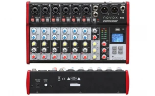 Аудио миксер Novox M8 MKII, 8 канала, Вградени ефекти, Bluetooth/MP3