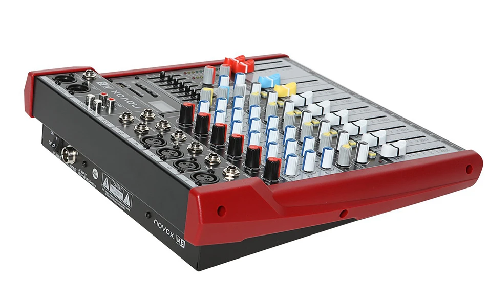 Аудио миксер Novox M8, 6 канала, Вградени ефекти, Bluetooth/MP3