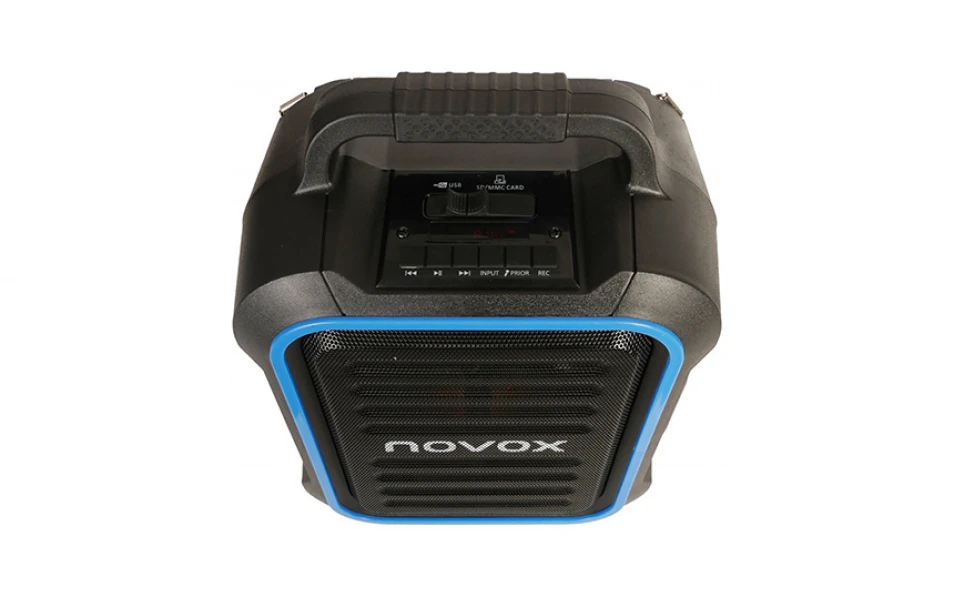Активна караоке тонколона Novox Mobilite Blue, 6.5", 60W, Синя/Черна