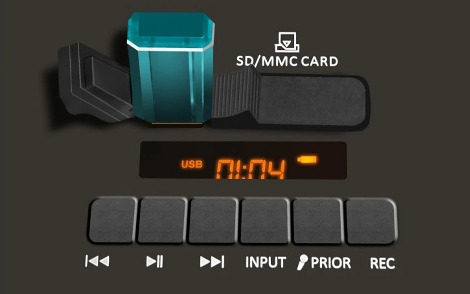 Активна караоке тонколона Novox Mobilite Green, 6.5", 60W, Зелена/Черна